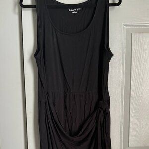 🖤 Ava & Viv Women’s Plus Size Wrap Tie Tank Dress – Size 1X 🖤